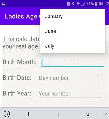Age Calculator – AutoComplete Field – snersbots
